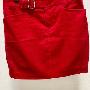 INC - Women’s Red Corduroy Mini Skirt. Size 12